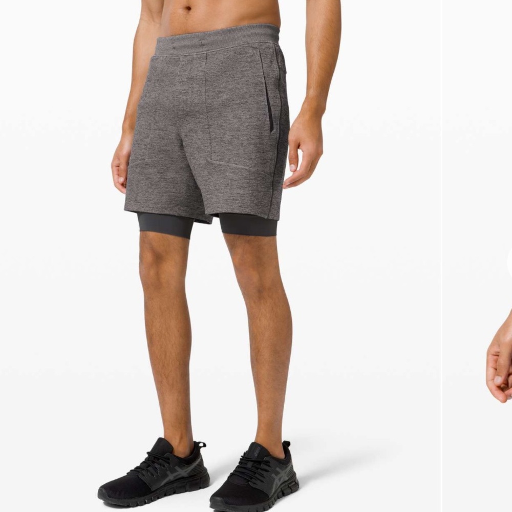 Lululemon T.H.E. Short 7" Mesh *Liner Graphite Grey / Vapor XXL